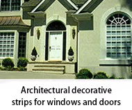 Architectural decorative strips for windows and doors